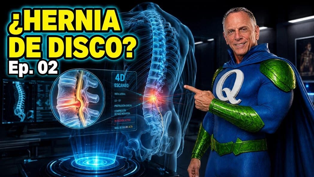 Portada del episodio 2 de Súper Quiro al Rescate, sobre hernia de disco